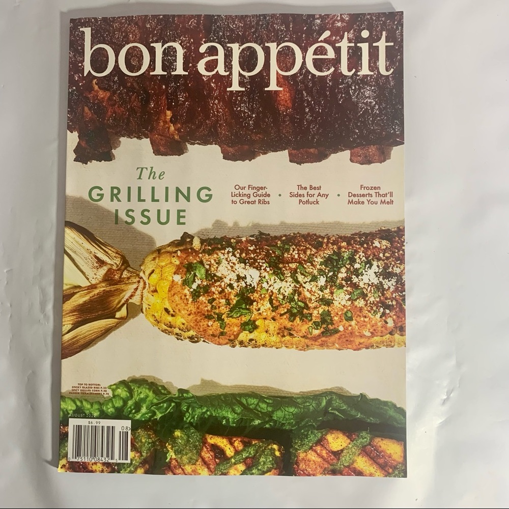 BON APPETIT Magazine August 2022 The Grilling Issue Ribs Potluck Sides Desserts
